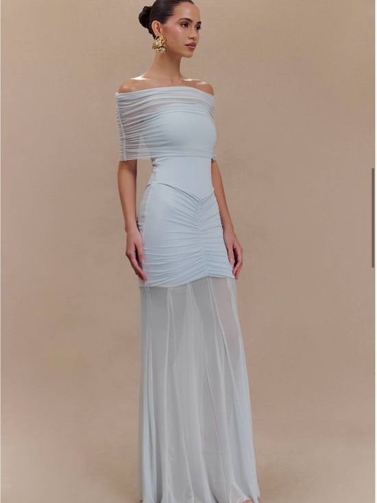 Meshki Dresses & Skirts - Meshki Off-Shoulder Caspian Mesh Maxi Dress